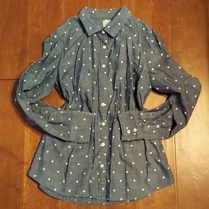 J. Crew Chambray Button Up Shirt ~ M